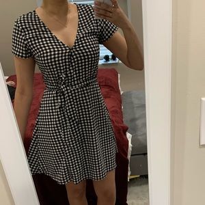 Gingham mini dress